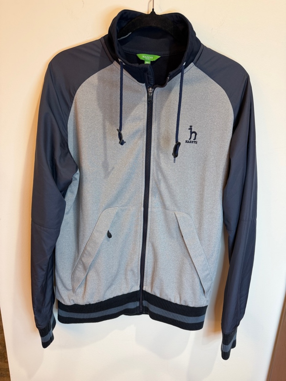 Hazzy’s Golf (South Korean Brand) Men's Gray and Blue Full-Zip Jacket